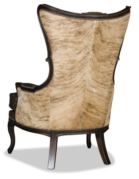 CHAIRS, Leather, Upholstered, Accent Fancy hair on hide chair
