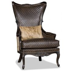 CHAIRS, Leather, Upholstered, Accent Fancy hair on hide chair