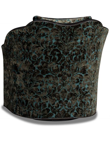 CHAIRS, Leather, Upholstered, Accent Unique dark color swivel chair