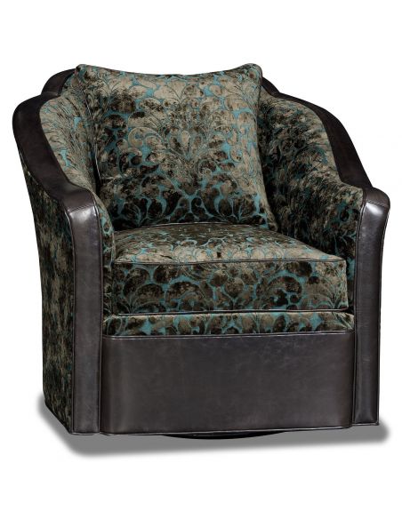 Unique dark color swivel chair