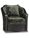 CHAIRS, Leather, Upholstered, Accent Unique dark color swivel chair