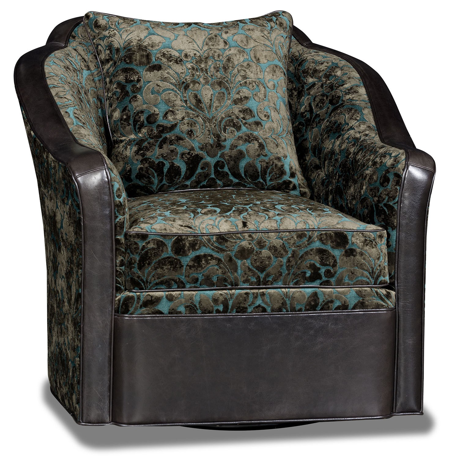 CHAIRS, Leather, Upholstered, Accent Unique dark color swivel chair