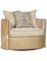 MOTION SEATING - Recliners, Swivels, Rockers Luxury swivel chair with exotic hair on hide