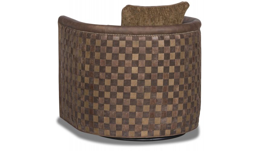 MOTION SEATING - Recliners, Swivels, Rockers Modern style with woven details swivel chair