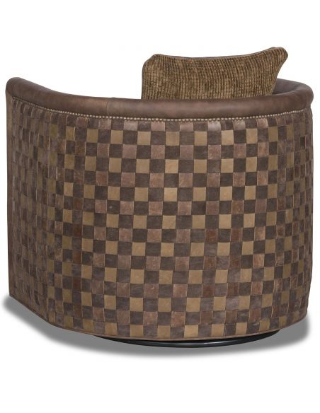 MOTION SEATING - Recliners, Swivels, Rockers Modern style with woven details swivel chair