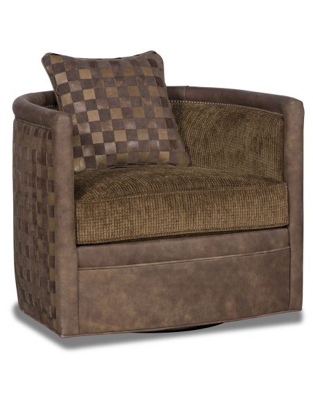 Modern style with woven details swivel chair