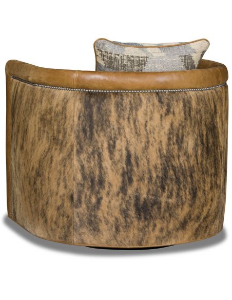 MOTION SEATING - Recliners, Swivels, Rockers Modern style hair on hide swivel chair