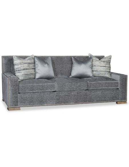Modern style sofa in blue gray color tones