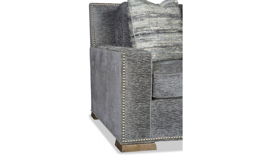 SOFA, COUCH & LOVESEAT Modern style sofa in blue gray color tones