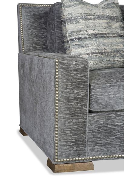 SOFA, COUCH & LOVESEAT Modern style sofa in blue gray color tones