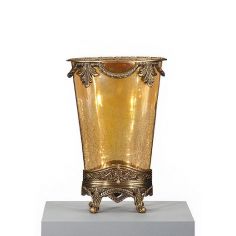 Decorative Accessories Luxury Inerior Decor Glass Vase With Stand