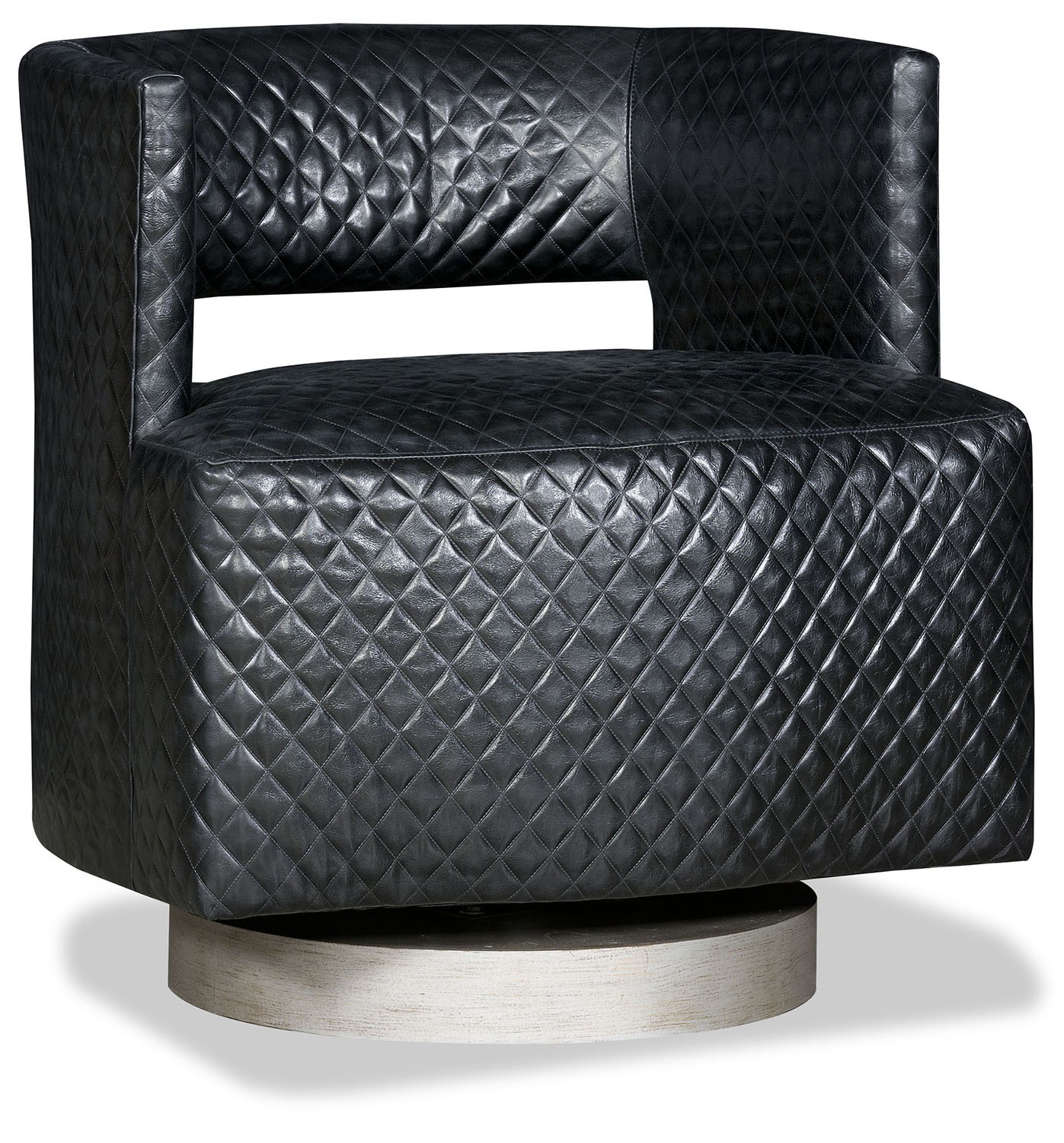MOTION SEATING - Recliners, Swivels, Rockers Diamond embossed leather swivel tilt barrel chair