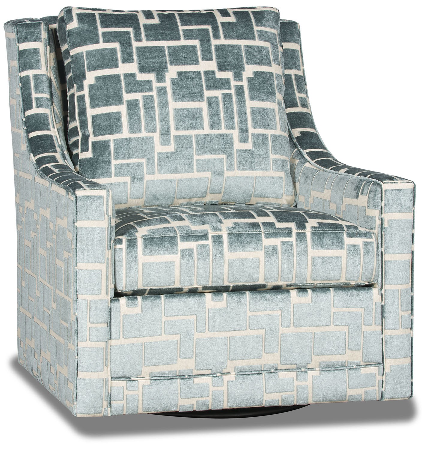 MOTION SEATING - Recliners, Swivels, Rockers Cheery colors and pattern modern swivel chair