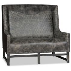 Western Furniture Cool embossed leather bench