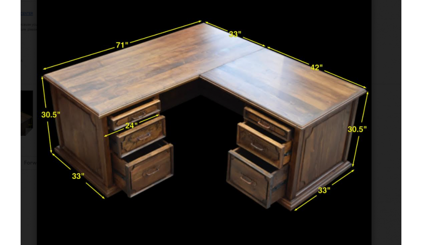 Executive Desks Beautiful and Classic Desk Alfonso from our handcrafted Wild West furniture collection. 7471