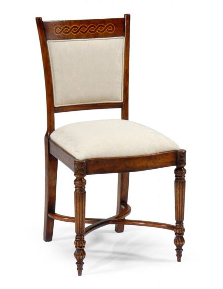 Home Furnishings High End Dinning Room Furniture Side Chair with hand carved legs