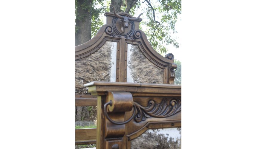 Longhorn bed. High style western furniture. The best in cowboy decor.