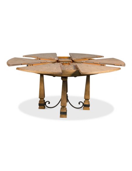 70 Jupe table self storing leaves, solid oak
