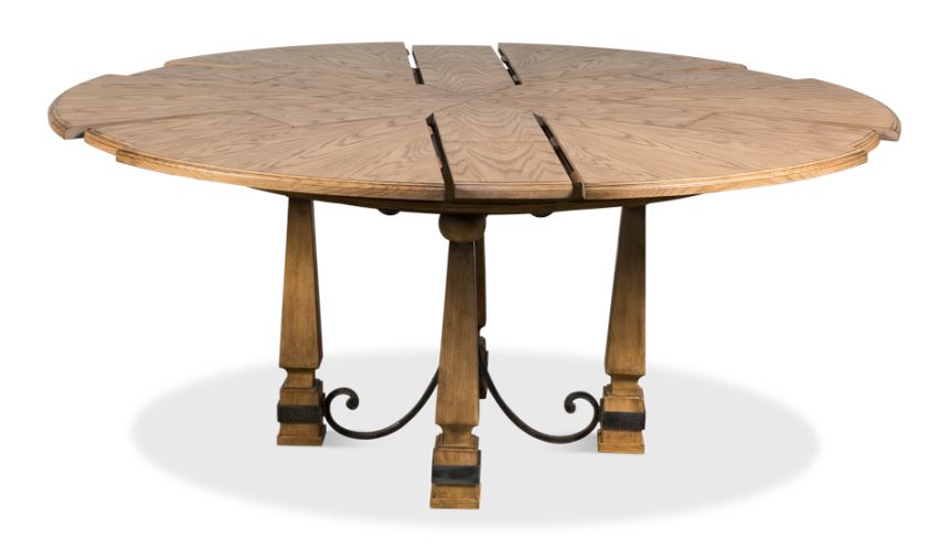 70 Jupe table self storing leaves, solid oak