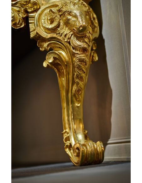Breakfronts & China Cabinets Luxurious Golden Detailed Writing Desk from our furniture showpiece collection. 7373
