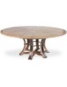 Dining Tables Large round table with self storing leaves.