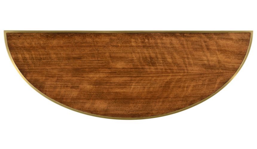 Hyedua wood bracket table with pedestal.