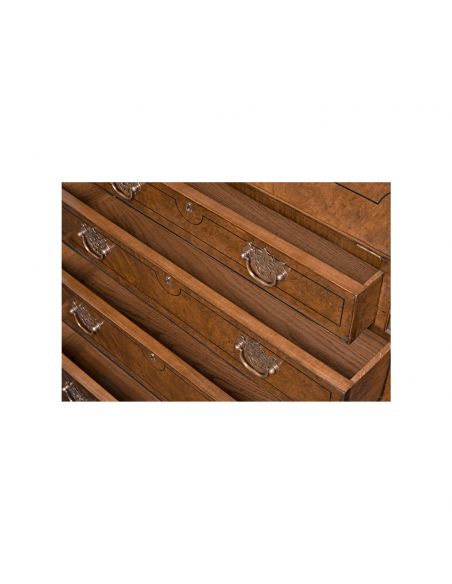 Myrtle Burl Secretary Bookcase