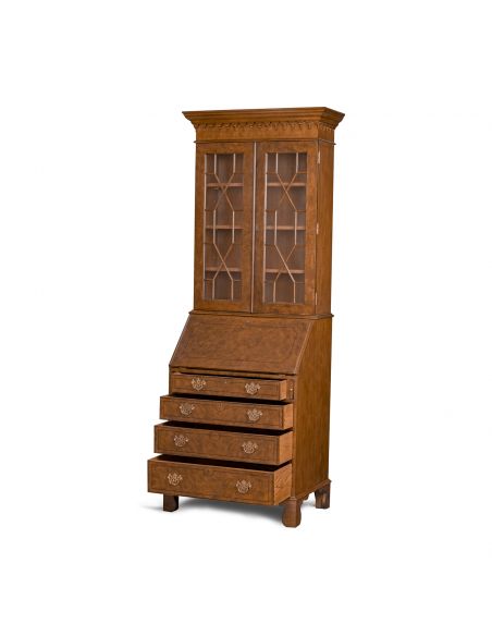 Myrtle Burl Secretary Bookcase