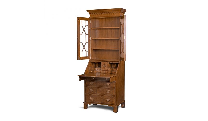 Myrtle Burl Secretary Bookcase