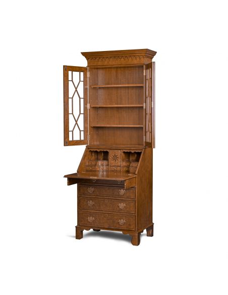 Myrtle Burl Secretary Bookcase