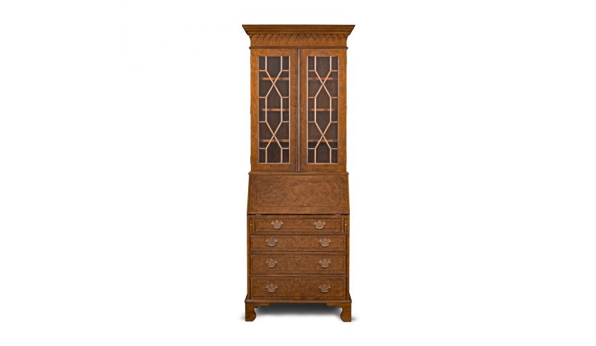 Myrtle Burl Secretary Bookcase