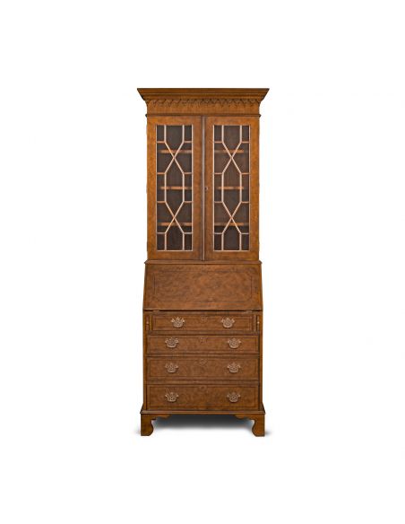 Myrtle Burl Secretary Bookcase