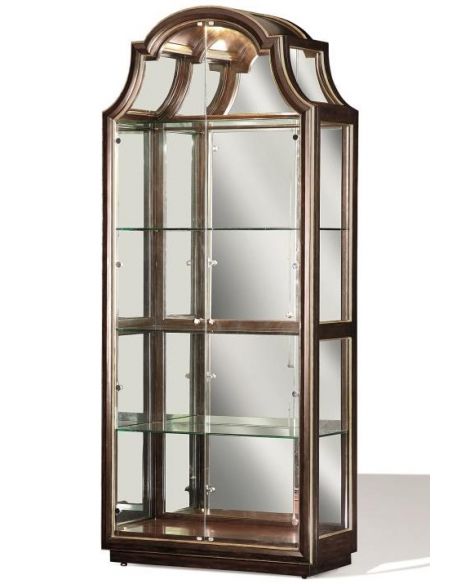 High end transitional styling display case