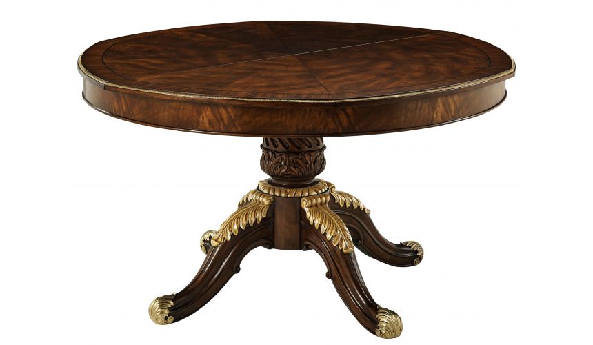 High end dining table rotary extending round to round 84