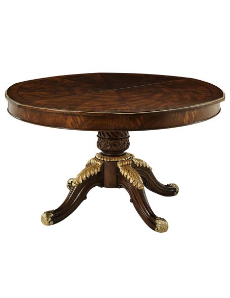 High end dining table rotary extending round to round 84