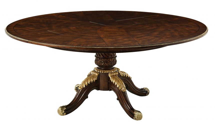 High end dining table rotary extending round to round 84