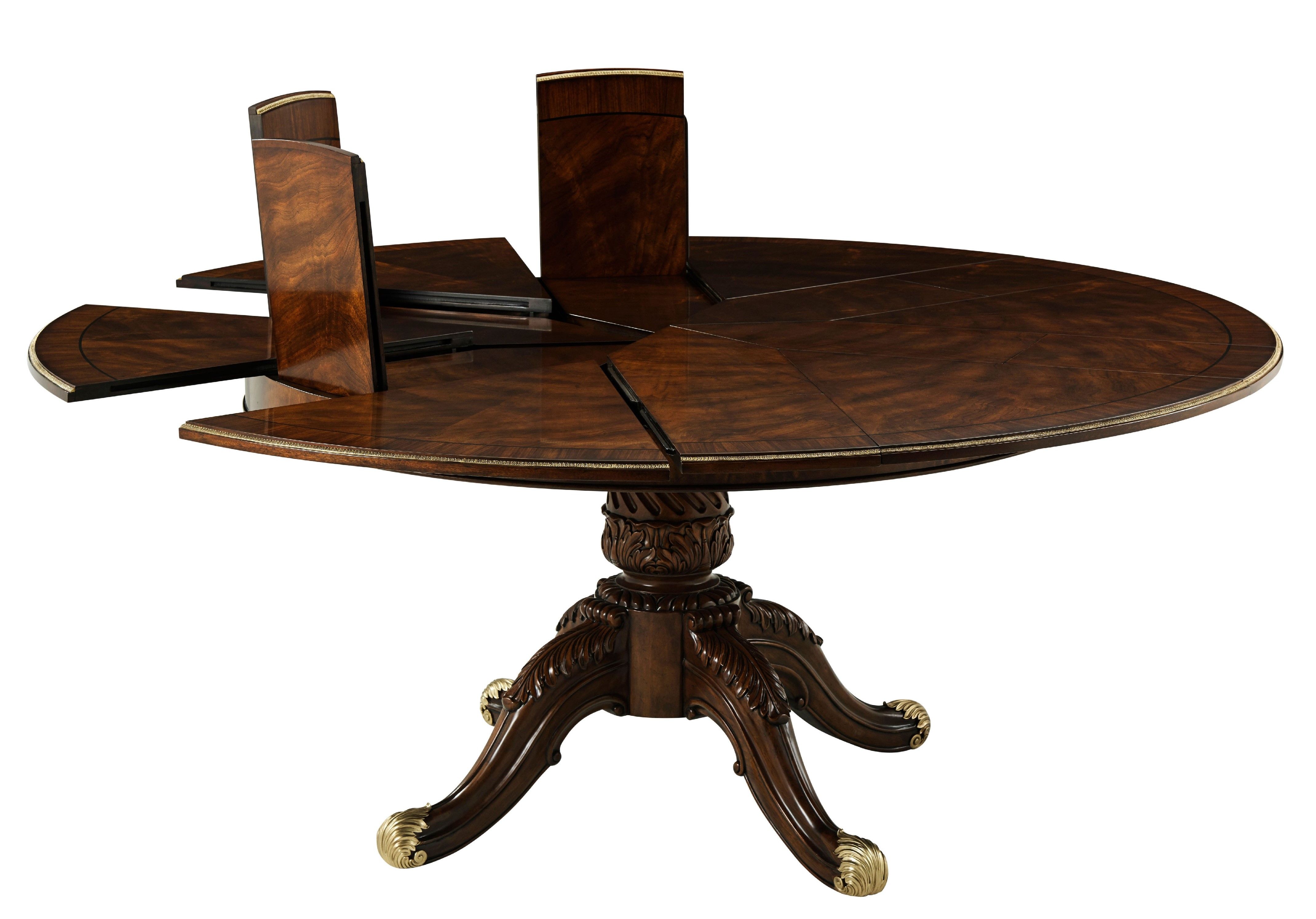 High end dining table rotary extending round to round 84