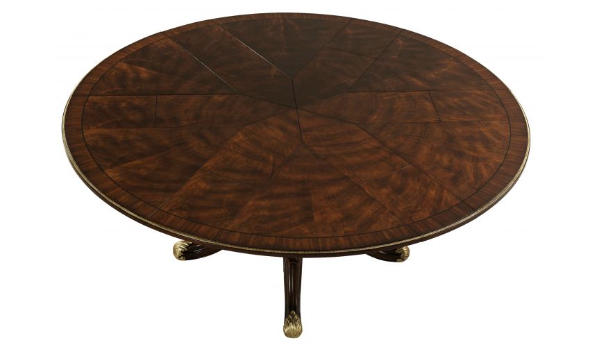 High end dining table rotary extending round to round 84
