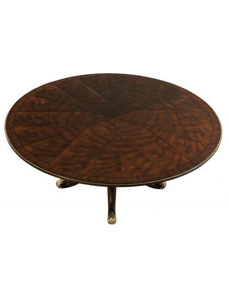 High end dining table rotary extending round to round 84