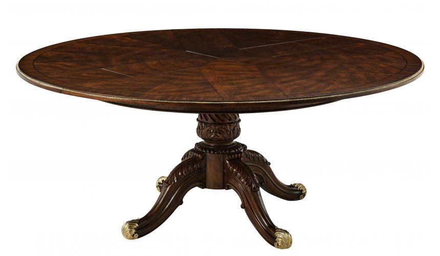 High end dining table rotary extending round to round 84