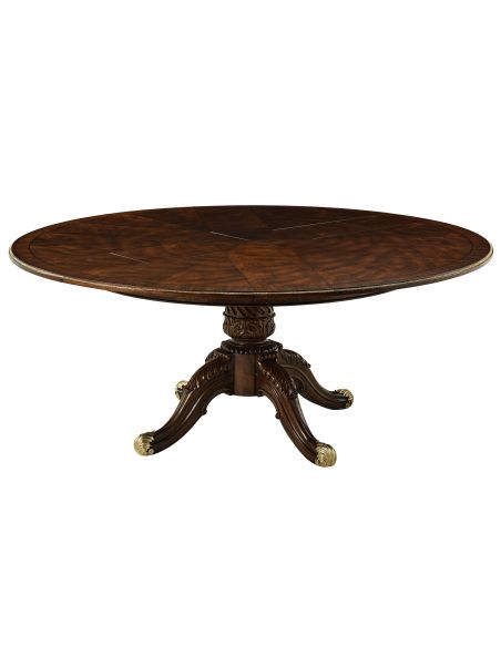 High end dining table rotary extending round to round 84