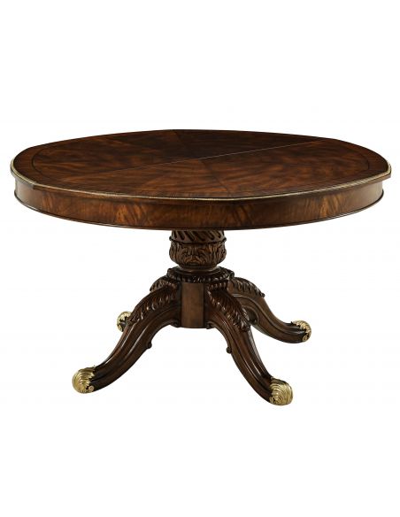 High end dining table rotary extending round to round 84