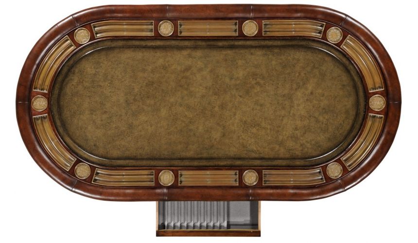 Game Card Tables & Game Chairs Mahogany poker table