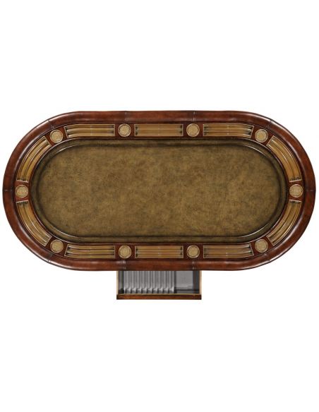 Game Card Tables & Game Chairs Mahogany poker table