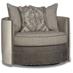 Unique barrel style swivel chair