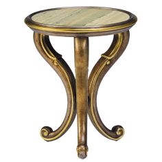 Luxurious Molten Glazed Chairside Table