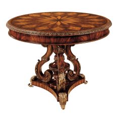 Striking Mahogany Carved Center Table