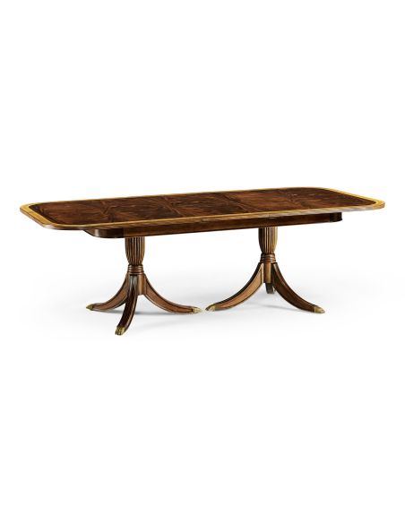 High End Mini Dining Table In Medium Mahogany