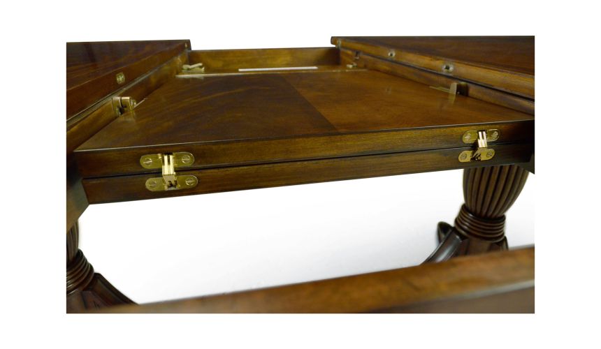 High End Mini Dining Table In Medium Mahogany
