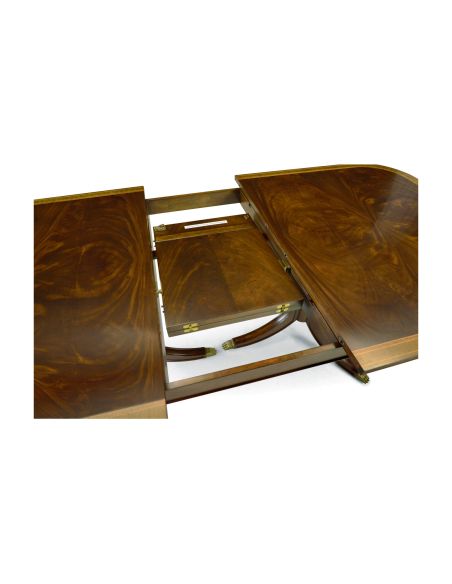 High End Mini Dining Table In Medium Mahogany